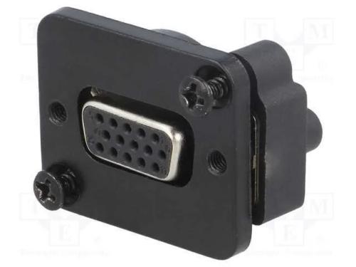 Passo: conector D-Sub, preta, norma XLR, 19x24mm