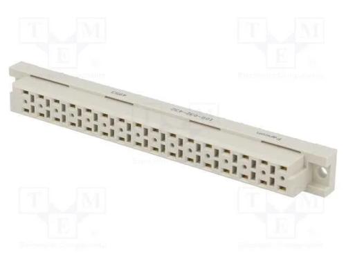 Tomada, DIN 41612, tipo D, fêmea, PIN: 32, a+c ca.