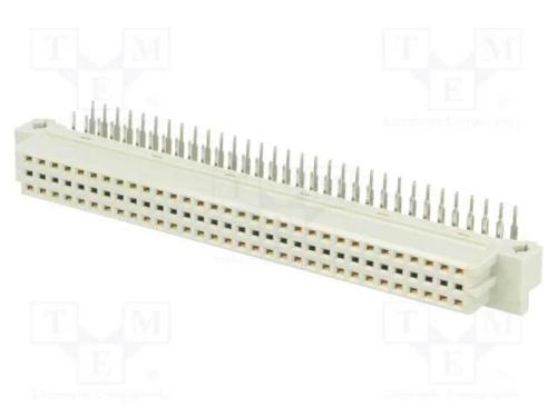 Ficha, DIN 41612, tipo C, fêmea, PIN: 64, a+c, TH.