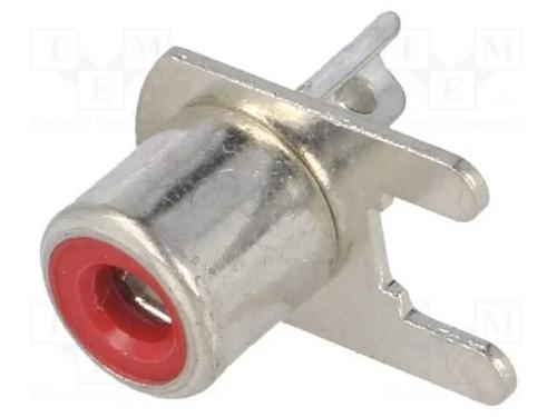 Tomada, Rca, Fêmea, Angulares 90, Tht, Latão, Estanhado, para Pcb