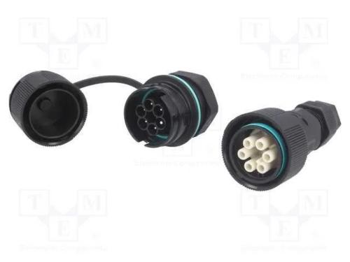 Conector: de alimentação, terminal parafusado, ma.