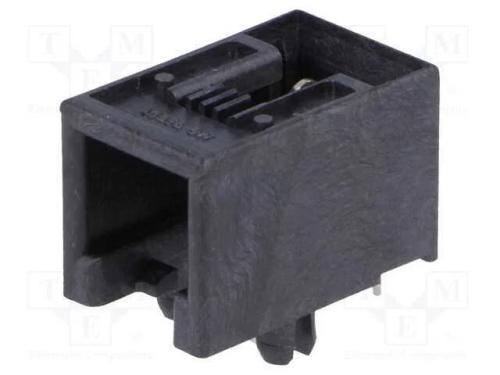 Tomada, Rj9, Pin: 4, Cat: 3, de Perfil Baixo, Sistema: 4p4c, Tht