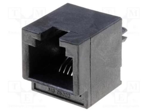 Tomada, RJ12, PIN: 6, Cat: 3, dourado, Sistema: 6.