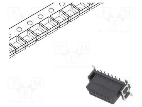 Conector: Placa-Placa, Fêmea, Pin: 12, 1,27mm, -55÷125c, Ul94v-0