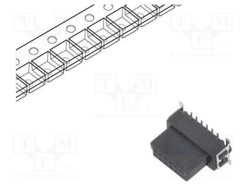 Conector: Placa-Placa, Fêmea, Pin: 12, 1,27mm, -55÷125c, Ul94v-0