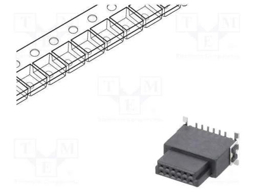 Conector: Placa-Placa, Fêmea, Pin: 12, 1,27mm, -55÷125c, Ul94v-0