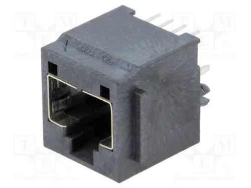 Tomada, RJ45, PIN: 8, Cat: 3, blindadas, dourado,.