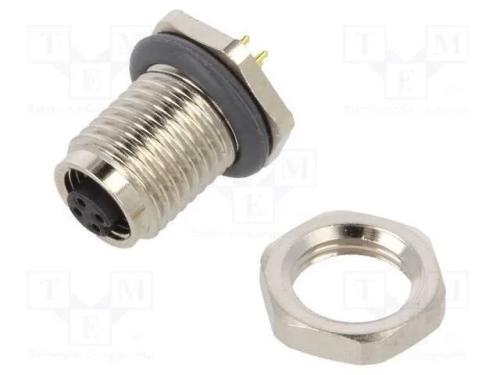 Conector: M5, Tomada, Fêmea, Tht, para Painel,Porca da Frente
