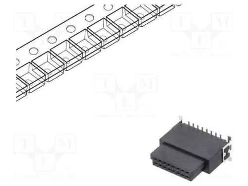 Conector: Placa-Placa, Fêmea, Pin: 16, 1,27mm, -55÷125c, Ul94v-0