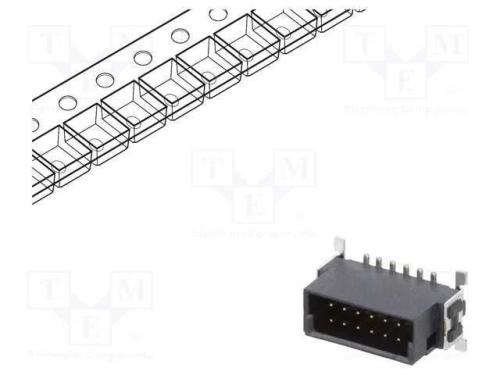 Conector: Placa-Placa, Macho, Pin: 12, 1,27mm, -55÷125c, Ul94v-0