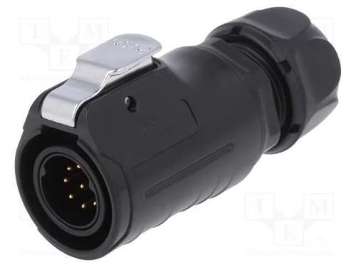 Conector: Redondos, Ficha, Tamanho 20, 02, Macho, Pin: 9, com Trinco