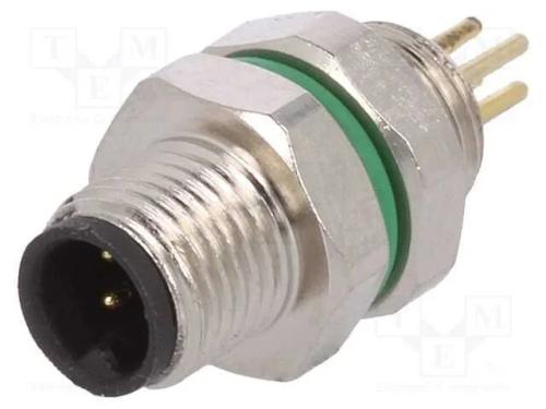 Conector: M5, Tomada, Macho, Tht, para Painel,Porca de Trás, Pin: 4