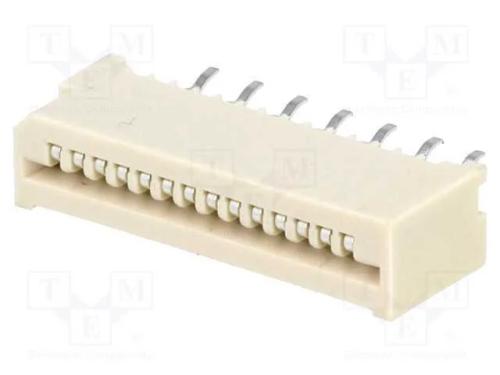 Conector: FFC/FPC, simples, PIN: 14, Non-ZIF, THT.
