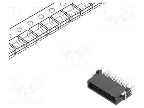 Conector: Placa-Placa, Macho, Pin: 20, 1,27mm, -55÷125c, Ul94v-0