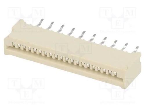 Conector: FFC/FPC, simples, PIN: 20, Non-ZIF, THT.