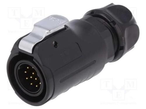 Conector: Redondos, Ficha, Tamanho 20, 02, Macho, Pin: 12, Dourado
