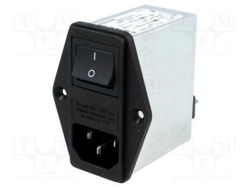 Conector: de alimentação, tomada, macho, 4A, 250V.