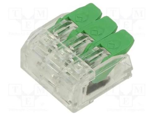Conector rápido, aperto de molas, 0,2÷4mm2, 24AWG.
