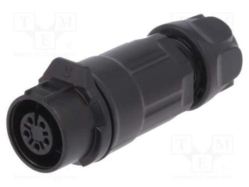Conector: Redondos, Ficha, Tamanho 12, 02, Fêmea, Pin: 5, Ao Trinco