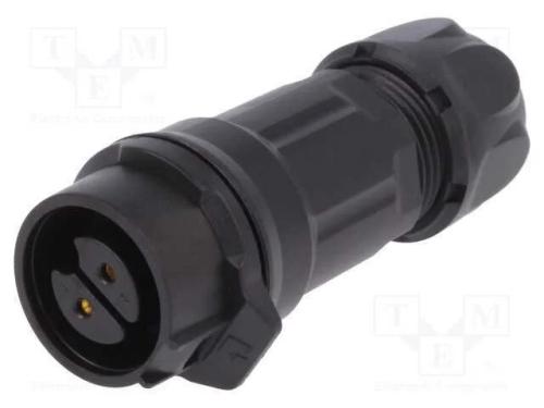 Conector: Redondos, Ficha, Tamanho 16, 02, Fêmea, Pin: 2, Ao Trinco