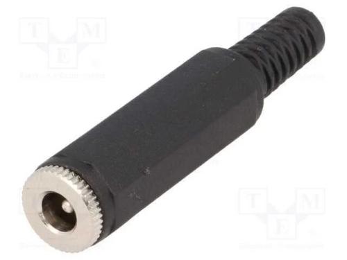 Ficha, de alimentação DC, macho, 5,5/2,1mm, 5,5mm.