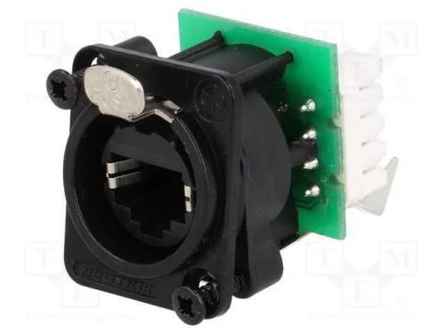 Tomada, RJ45, etherCON, PIN: 8, Cat: 5e, blindada.