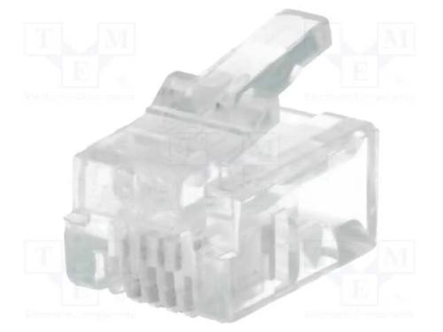 Ficha, Rj14, Pin: 4, Não Blindados, Dourado, Sistema: 6p4c, 26awg