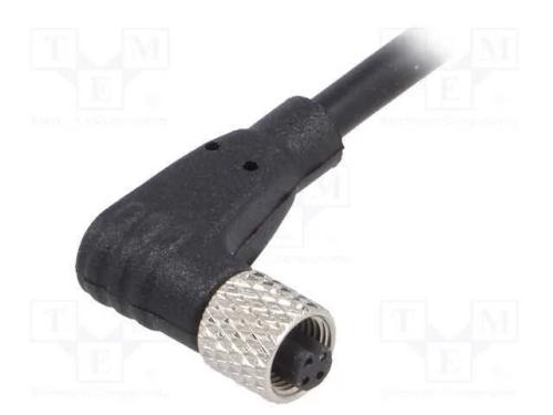 Conector: M5, Ficha, Fêmea, Fios, Pin: 3, 1a, Angulares, Ip67, 60v
