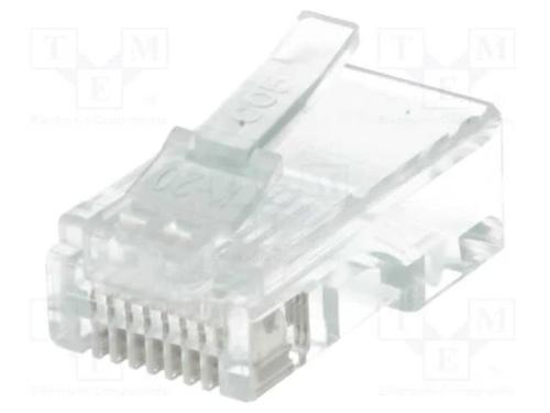 Ficha, RJ45, PIN: 8, não blindados, dourado, Sist.