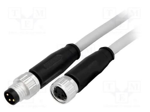 Cabo para Sensores/Automatização, M8-M8, Macho, Fêmea, Pin: 3