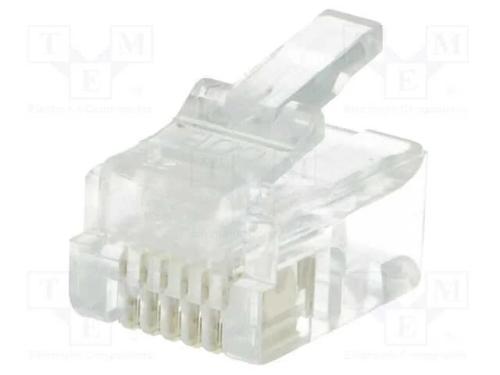 Ficha, Rj12, Pin: 6, Não Blindados, Dourado, Sistema: 6p6c, 26awg