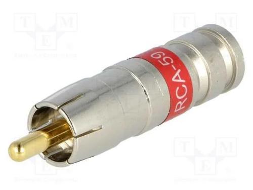 Ficha, Rca, Macho, Compressivo, Cabo: Rg59, 75o, 3ghz
