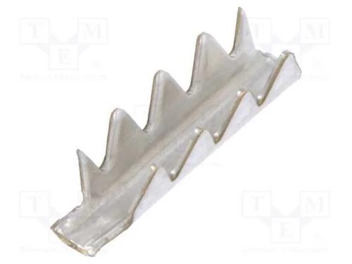 Terminal: laminar, não isolada, latão, 0,3÷0,75mm.