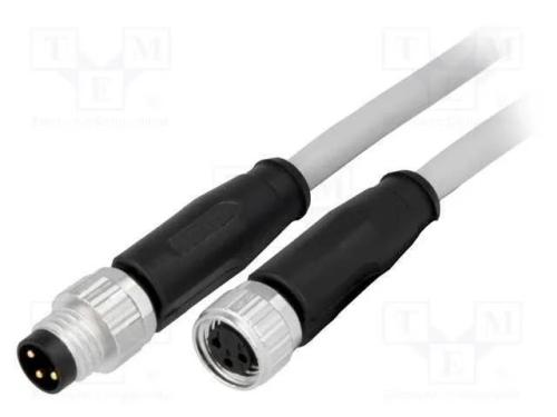 Cabo para Sensores/Automatização, M8-M8, Macho, Fêmea, Pin: 3
