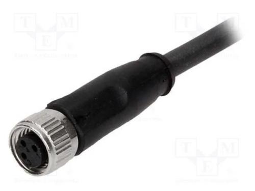 Conector: M8, Fêmea, Pin: 3, Simples, com Cabo, Ficha, 2m