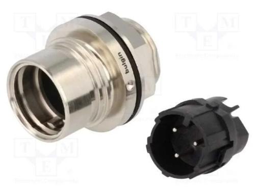 Conector: redondos, tomada, macho, PIN: 3, Buccan.