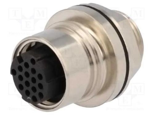 Conector: redondos, tomada, fêmea, PIN: 16, sem c.