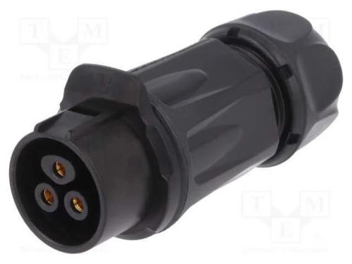 Conector: Redondos, Ficha, Tamanho 20, 02, Fêmea, Pin: 3, Ao Trinco