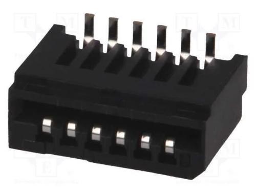 Conector: FFC/FPC, verticais, PIN: 6, Non-ZIF, SM.