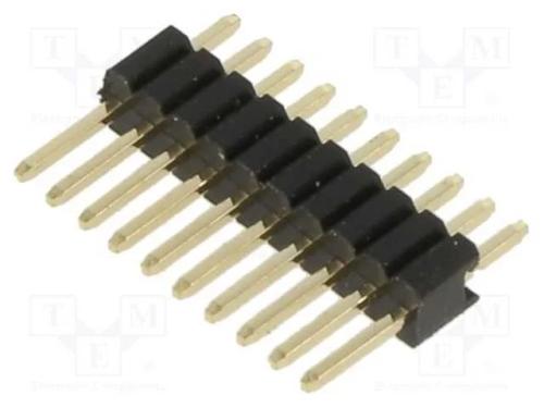 10 Pos. Male Sil Vertical Throughboard Conn.