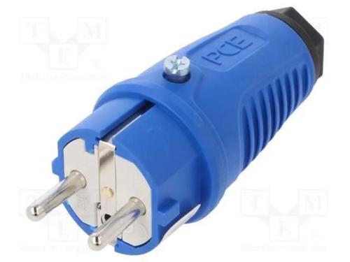 Conector: de alimentação, macho, ficha, 2P+PE, 25.