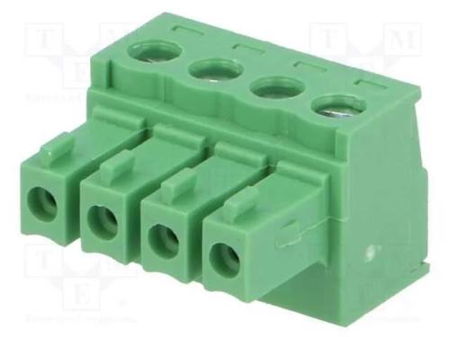 Bloco terminal separável, 3,81mm, faixas: 4, simp.