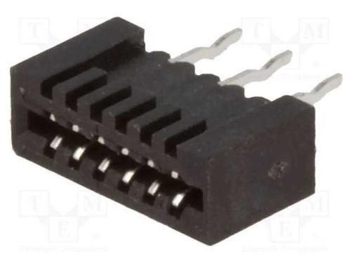 Conector: FFC/FPC, simples, PIN: 6, Non-ZIF, THT,.