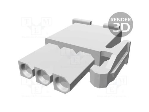 Ficha, Fio-Fio, F&ecirc;mea, Mini Universal Mate-N-Lok, 4,14mm, Pin: 3