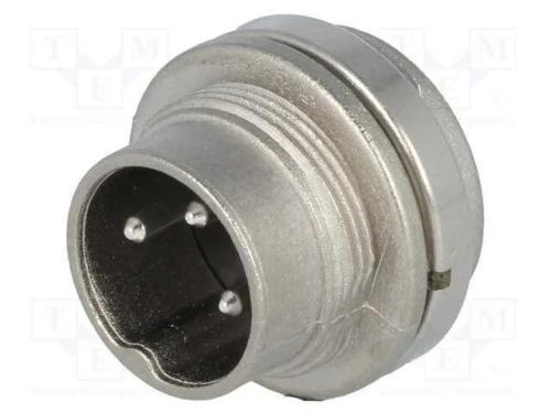 Conector: M16, tomada, macho, solda, para painel,.