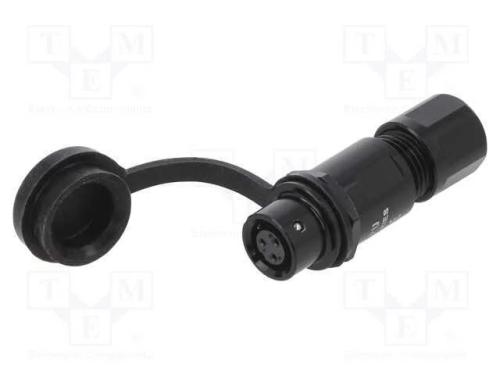 Ficha, SA6, fêmea, PIN: 3, IP67, 3,5÷4mm, 3A, sol.
