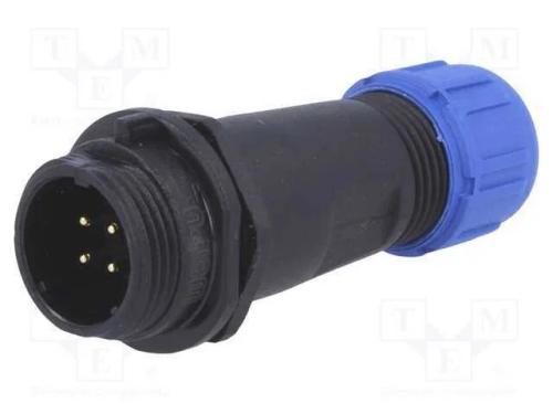 Ficha, SP13, macho, PIN: 4, IP68, 4÷6,5mm, 5A, so.