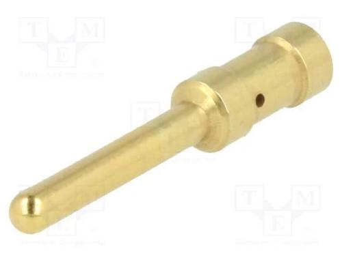 Contacto, macho, liga em cobre, dourado, 4mm2, 12.