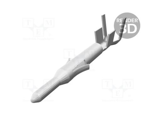 Contacto, Macho, Lat&atilde;o, Estanhado, 0,3&divide;0,8mm2, 22awg&divide;18awg, Cerrar