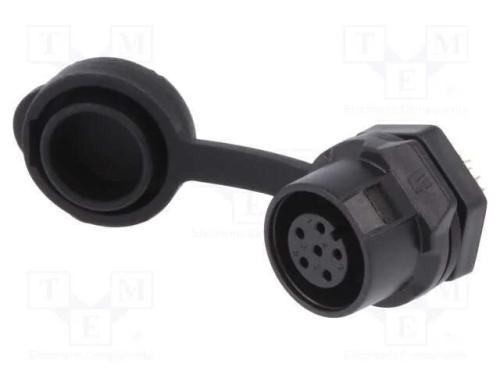 Conector: Redondos, Tomada, Tamanho 12, 02, Fêmea, Pin: 6, Ao Trinco